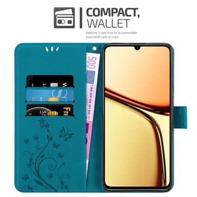 Realme C61 / C63 Suojakuori Lompakkokotelo Kukka