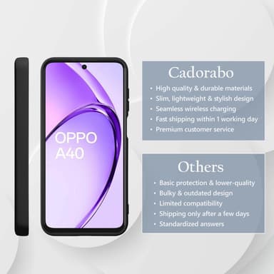 Oppo A40 Suojakuori Kotelo Case (musta)