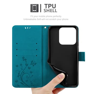 Realme C61 / C63 Suojakuori Lompakkokotelo Kukka