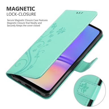 Samsung Galaxy A06 Suojakuori Lompakkokotelo Kukka