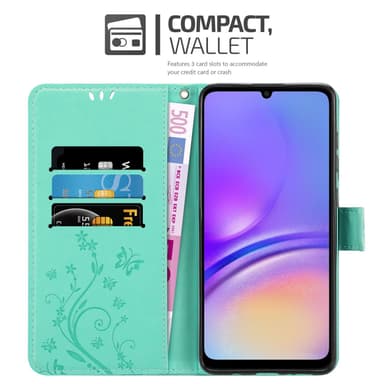 Samsung Galaxy A06 Suojakuori Lompakkokotelo Kukka