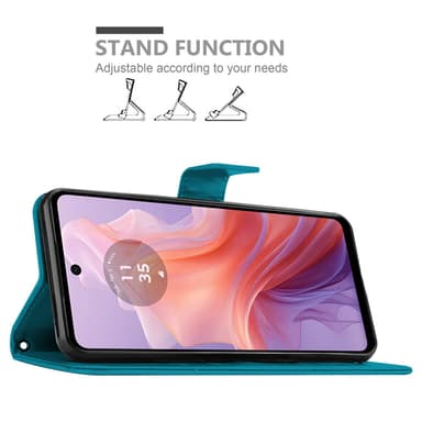 Motorola Moto E14 Suojakuori Lompakkokotelo Kukka