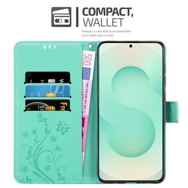 Samsung Galaxy S25 Plus Suojakuori Lompakkokotelo Kukka