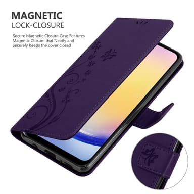 Samsung Galaxy A26 Suojakuori Lompakkokotelo Kukka