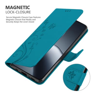 Xiaomi 14T Pro Suojakuori Lompakkokotelo Kukka