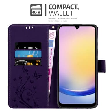 Samsung Galaxy A26 Suojakuori Lompakkokotelo Kukka