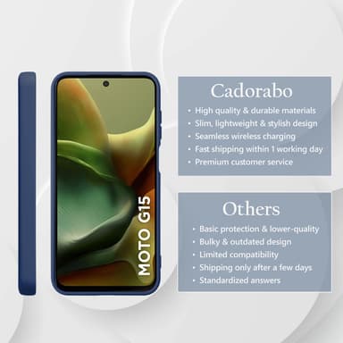 Motorola Moto G15 Suojakuori Kotelo Case (sininen)