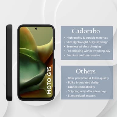 Motorola Moto G15 Suojakuori Kotelo Case (musta)