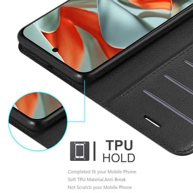 Google Pixel 9 PRO XL Suojakuori Lompakkokotelo (Musta)