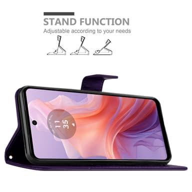 Motorola Moto E14 Suojakuori Lompakkokotelo Kukka
