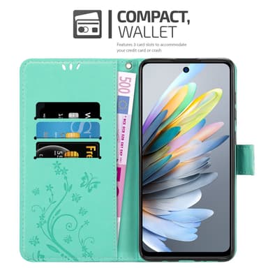ZTE Blade A75 4G Suojakuori Lompakkokotelo Kukka