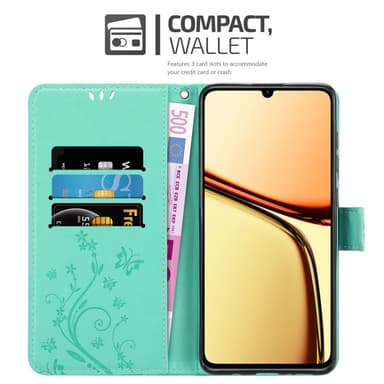 Realme C61 / C63 Suojakuori Lompakkokotelo Kukka