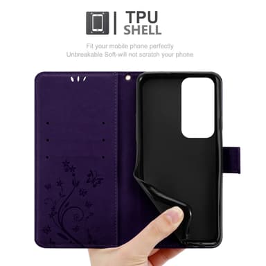Oppo Reno 12 Pro Suojakuori Lompakkokotelo Kukka