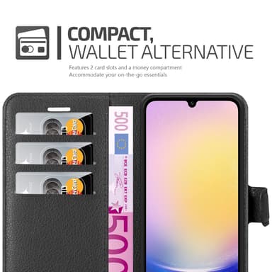 Samsung Galaxy A26 Suojakuori Lompakkokotelo (Musta)
