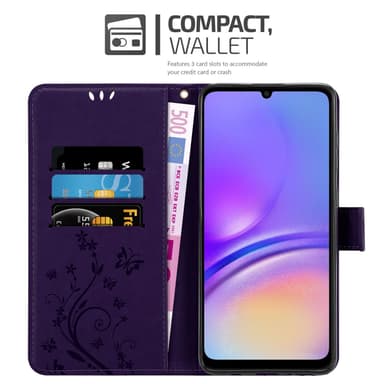 Samsung Galaxy A06 Suojakuori Lompakkokotelo Kukka