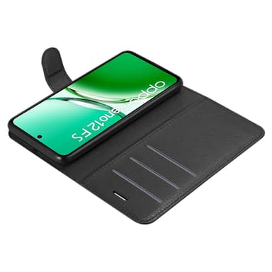 Oppo Reno 12 FS Suojakuori Lompakkokotelo (Musta)
