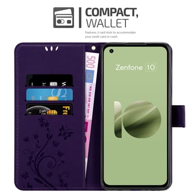 Asus Zenfone 10 Suojakuori Lompakkokotelo Kukka