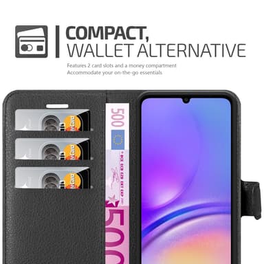 Samsung Galaxy A06 Suojakuori Lompakkokotelo (Musta)