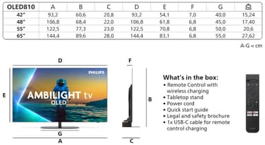 Philips 48” OLED810 4K OLED älytelevisio (2025)