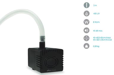 Air&Me pumppu ilmankuivaajan kondensaatiovedelle. Laitetaan vesisäiliöön.
