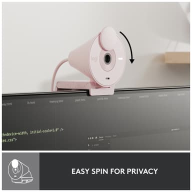 Logitech Brio 300 webkamera (vaaleanpunainen)
