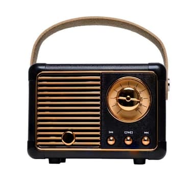 Denver Retro Bluetooth-kaiutin BTP-203B, jossa on 30 W maksimiteho ja Bluetooth 5.0 - Svart