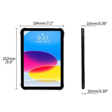 SKALO iPad 11"" (2025) Hybridi Suojakuori - Musta