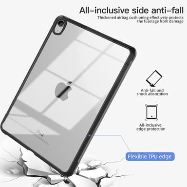 SKALO iPad 11"" (2025) Hybridi Suojakuori - Musta