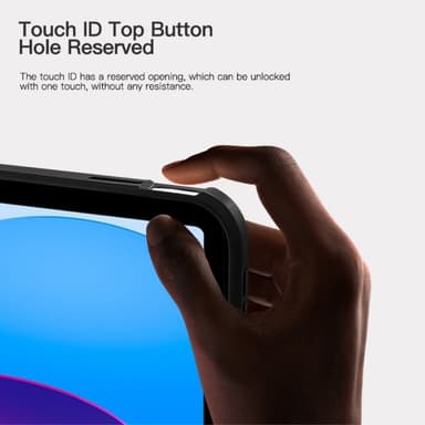 SKALO iPad 11"" (2025) Hybridi Suojakuori - Musta