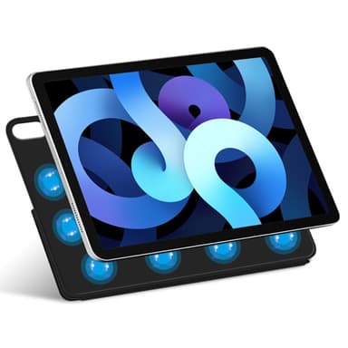 SKALO iPad Air 13 (2025) Magneettinen taittuva kotelo magneettisella takaosalla - Musta