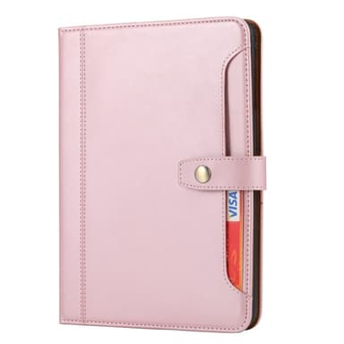 SKALO iPad 11"" (2025) PU-nahkainen lompakkokotelo, jossa on kynäosasto - Pinkki