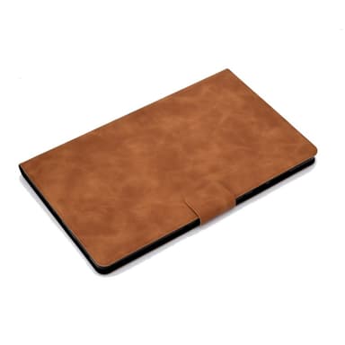 SKALO iPad 11"" (2025) PU-nahkainen Lompakkokotelo - Ruskea
