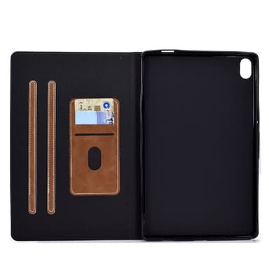 SKALO iPad 11"" (2025) PU-nahkainen Lompakkokotelo - Ruskea