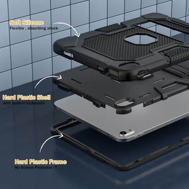 SKALO iPad 11"" (2025) Extra Shockproof Armor Iskunkestävä kuori - Musta