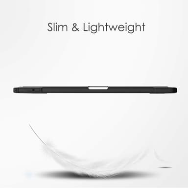 SKALO iPad Air 11 (2025) Trifold Suojakotelo läpinäkyvällä taustapaperilla - Musta
