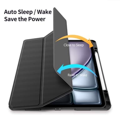 DUX DUCIS iPad Air 13 (2025) TOBY Series Trifold Suojakotelo - Musta