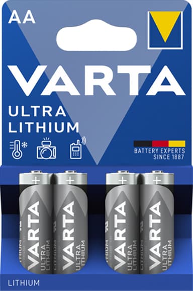 Varta Ultra Lithium AA paristot (4 kpl)