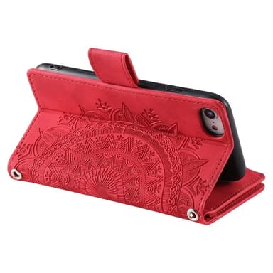 iPhone 16e -lompakkokotelon kuoren kuoren Mandala-kukkakuvio