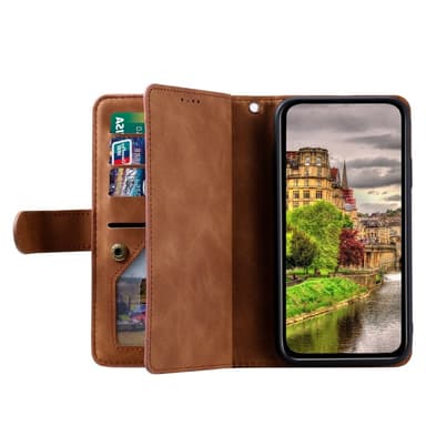 Xiaomi Redmi Note 14 4GC Kuori Vetoketjutaskulla ja 9 Korttipaikalla