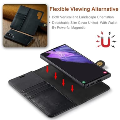 DG.MING Samsung Galaxy S25 Ultra irrotettava 2-in-1-lompakkokuori