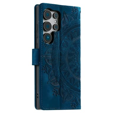 Samsung Galaxy S25 Ultra -lompakkokotelon kuoren kuoren Mandala-kukkakuvio
