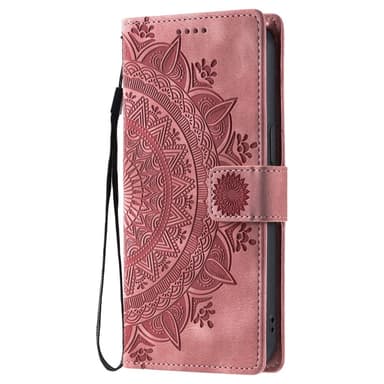 Samsung Galaxy S25 Ultra -lompakkokotelon kuoren kuoren Mandala-kukkakuvio