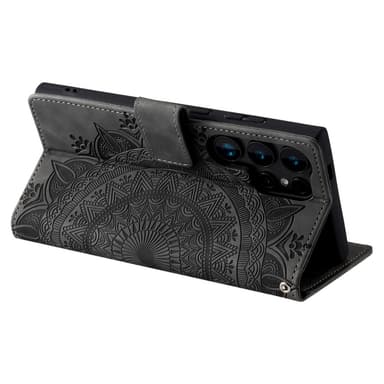 Samsung Galaxy S25 Ultra -lompakkokotelon kuoren kuoren Mandala-kukkakuvio