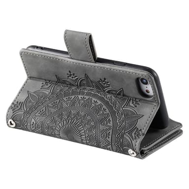 iPhone 16e -lompakkokotelon kuoren kuoren Mandala-kukkakuvio