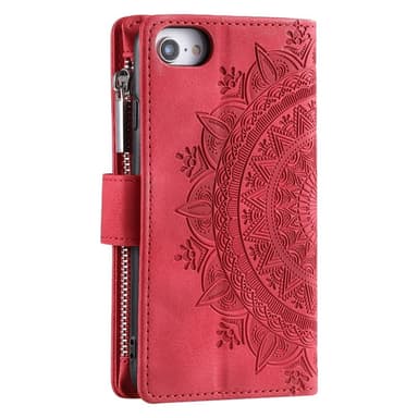 iPhone 16e -lompakkokotelon kuoren kuoren Mandala-kukkakuvio