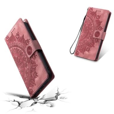 Samsung Galaxy S25 Ultra -lompakkokotelon kuoren kuoren Mandala-kukkakuvio