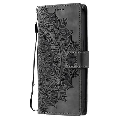 Samsung Galaxy S25 Ultra -lompakkokotelon kuoren kuoren Mandala-kukkakuvio