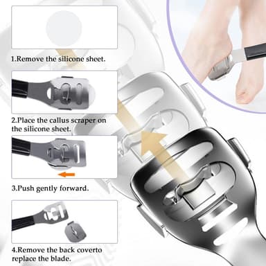 10 kpl/setti Jalkahoito Pedikyyri Callus Dead Skin Remover Jalkaviila Kovettumisen poisto