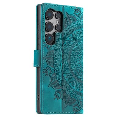 Samsung Galaxy S25 Ultra -lompakkokotelon kuoren kuoren Mandala-kukkakuvio