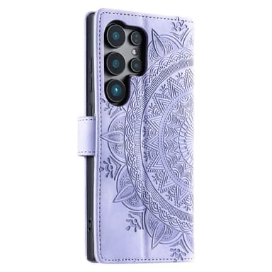Samsung Galaxy S25 Ultra -lompakkokotelon kuoren kuoren Mandala-kukkakuvio
